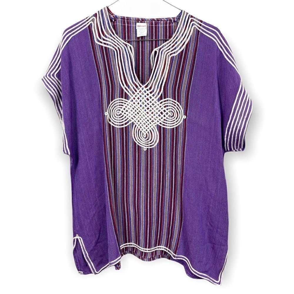 Morrocan Embroidered Short Sleeve Top tunic